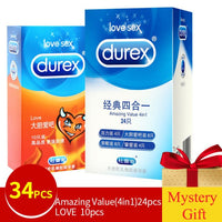 Genuine Durex Natural Latex Extra Lubricated Condoms