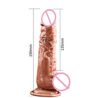 Telescopic Heating Dildo G-spot Massager. Huge Realistic Penis, Sex Product.