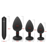 Soft Silicone Anal Butt Plug Prostate MMini Erotic Bullet Vibrator