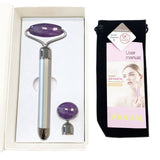 Electric Jade 2 IN 1 Natural Rose Quartz Facial Roller Massage Tool