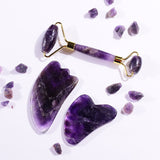 Amethyst Natural Stone Gua Sha Crystal Body and Face Roller