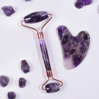 Amethyst Natural Stone Gua Sha Crystal Body and Face Roller