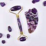 Amethyst Natural Stone Gua Sha Crystal Body and Face Roller