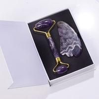 Amethyst Natural Stone Gua Sha Crystal Body and Face Roller