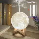 USB Ultrasonic Aroma Air Humidifier With 3D Moon Lamp Light Essential Oil Diffuser