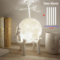 USB Ultrasonic Aroma Air Humidifier With 3D Moon Lamp Light Essential Oil Diffuser