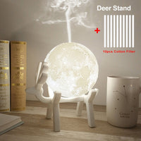 USB Ultrasonic Aroma Air Humidifier With 3D Moon Lamp Light Essential Oil Diffuser