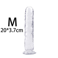 YEMA Translucent Soft Jelly Big Dildo Realistic Fake Dick Penis Butt Plug Sex Toys for Woman Men Vagina Anal Massage