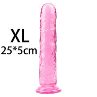 YEMA Translucent Soft Jelly Big Dildo Realistic Fake Dick Penis Butt Plug Sex Toys for Woman Men Vagina Anal Massage