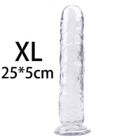 YEMA Translucent Soft Jelly Big Dildo Realistic Fake Dick Penis Butt Plug Sex Toys for Woman Men Vagina Anal Massage