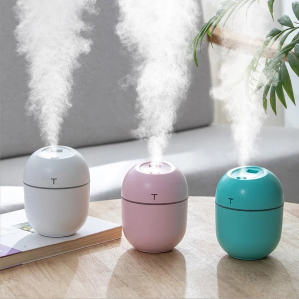 Ultrasonic Mini Air Humidifier 200ML Aroma Essential Oil Diffuser with LED Night Lamp