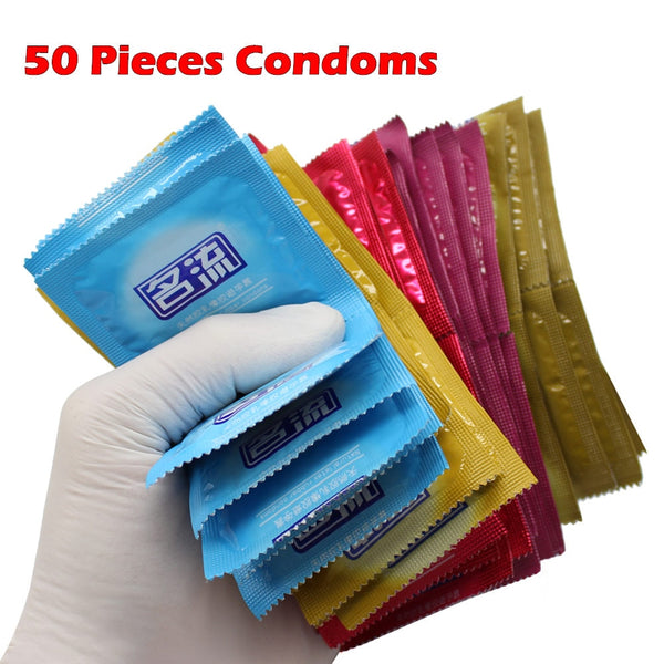 Good Quality 50 Pieces Natural Latex Bulk Condoms Safe Contraception